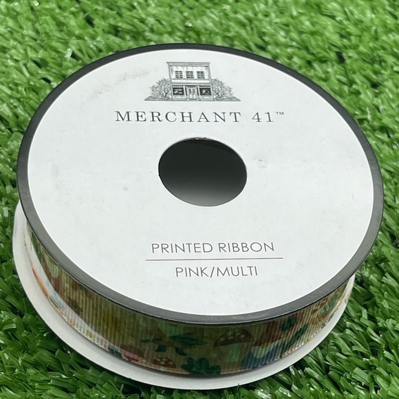 Floral Mushroom Gnome Grosgrain Ribbon, NWT, For Bundles Only - Picture 5 of 5